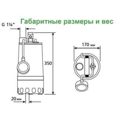 Погружной фекальный насос Zenit DG-Steel 37/2M